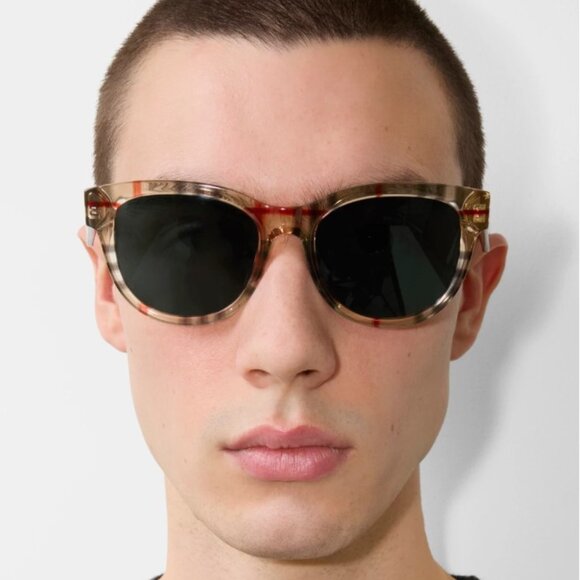 Burberry B4432-U 4122/87 54-19-140mm Vintage Check Round Sunglasses - Picture 6 of 6
